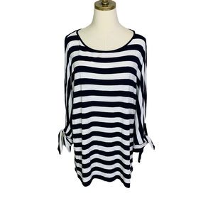 Soft Surroundings XL Striped Drop Shoulder Knit Top 3147